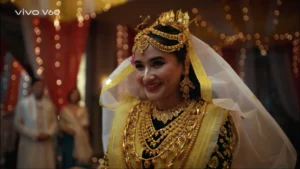 manipuri bride smiling traditional jewelry wedding close shot warm lighting