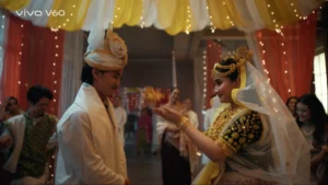 manipuri bride groom wedding ritual indoor decorated set design