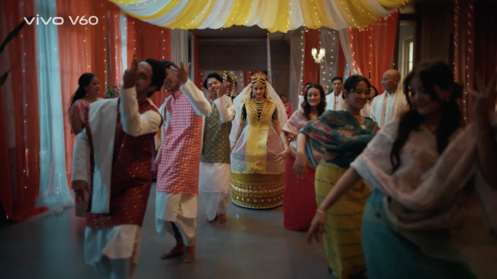 thabal chongba dance group circle manipuri wedding indoor decor