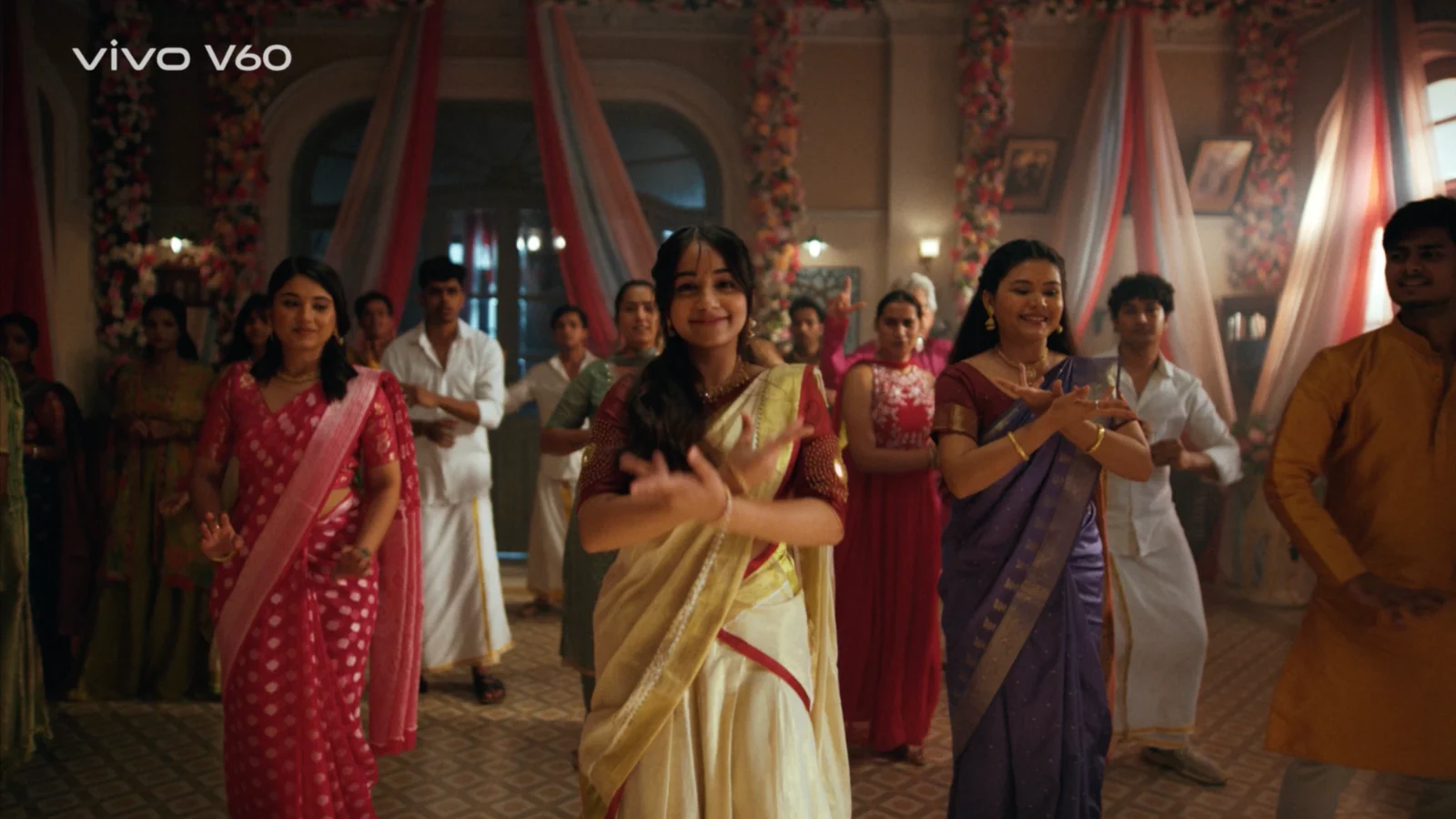 group dance wedding symmetrical composition interior set design