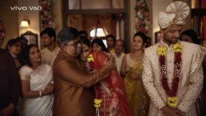 bride emotional hug family wedding ceremony indoor set design