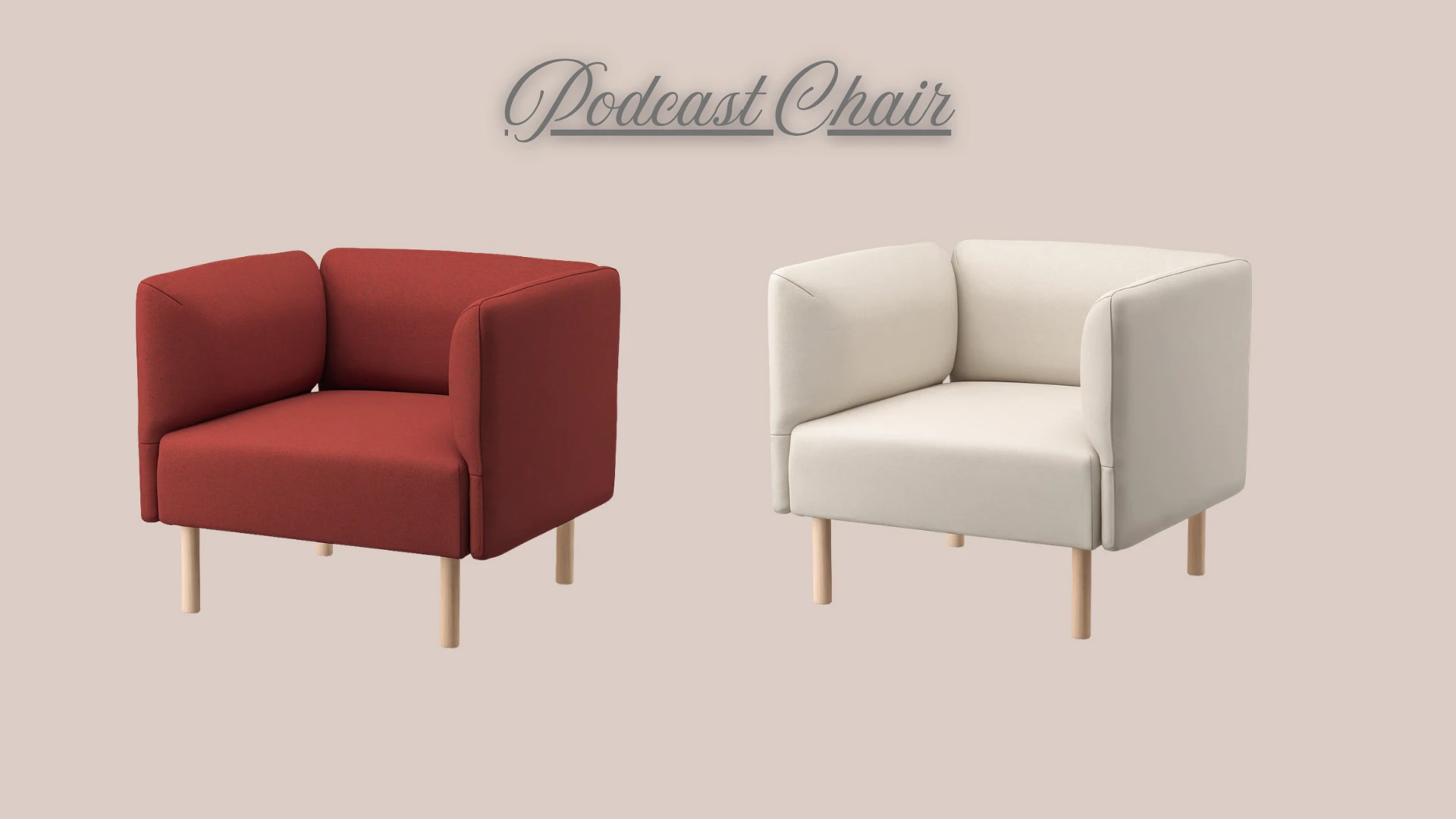 Modern upholstered podcast chair options for creator studio interior styling