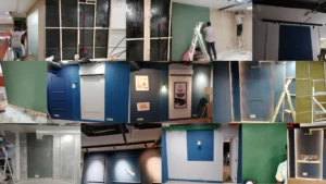 Behind-the-scenes construction and acoustic treatment process for a soundproof creator studio by Set Craft