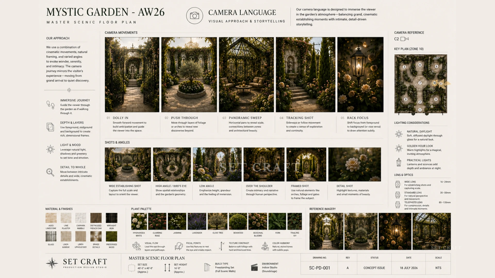 Mystic Garden AW26 – Camera Language & Set Design Mystic Garden AW26 camera language and set design showing cinematic camera movements, shots and angles