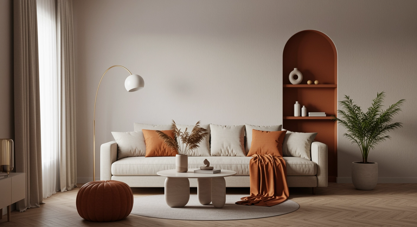 Grounded Calm warm neutral living room study by Set Craft Atelier